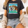 Iced Out Grillz Cincinnati Tiger Roaring City Skyline T-Shirt