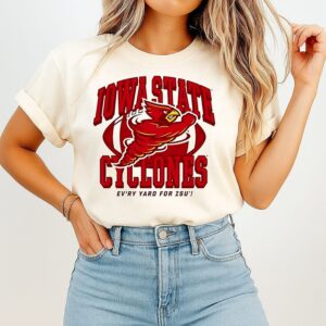 Iowa State Cyclones Football Ev’ry Yard For Isu Punching Cy 1995 T-Shirt