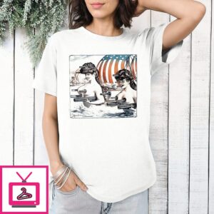 Italian Illustration Mocking The US Navy’s ‘great White Fleet T-Shirt