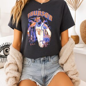 Jalen Brunson New York Knicks 2025-26 City Skyline T-Shirt