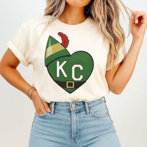Kansas City Chiefs Cheerful Elf Heart T-Shirt
