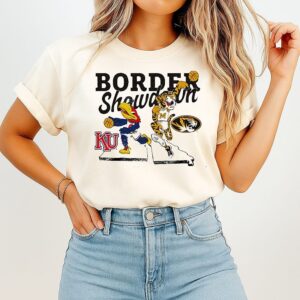 Kansas Jayhawks Vs Missouri Tigers 2025 Border Showdown Mascot T-Shirt
