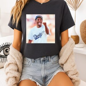 Kobe Bryant Wearing Los Angeles Dodgers Baseball T-Shirt