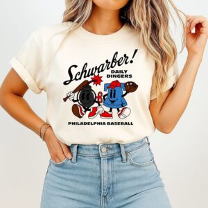 Kyle Schwarber Daily Dingers 2025 Superstar Cartoon T-Shirt
