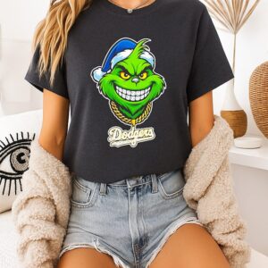 La Dodgers The Grinch Diamond Teeth Big Head Christmas ’25 T-Shirt