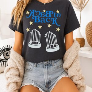 Los Angeles Dodgers Back To Back Win 2025 T-Shirt