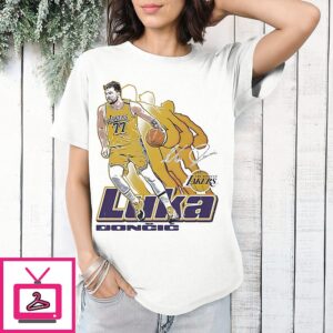 Luka Doncic Los Angeles Lakers NBA Player Signature Retro T-Shirt