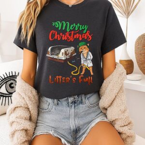 Merry Christmas Litter’s Full Funny Cat Lovers T-Shirt