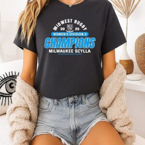 Milwaukee Scylla 2025 Midwest Rugby Women’s D2 Premiership Champions T-Shirt
