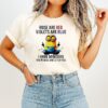 Minion Rose Are Red Violets Are Blue I Have 5 Fingers The Middle One’s For You T-Shirt