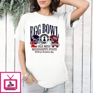 Mississippi State Bulldogs Vs Ole Miss Rebels 2025 The Egg Bowl Helmets T-Shirt
