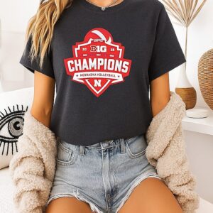 Nebraska Cornhuskers Big Ten Volleyball Champions 2025 T-Shirt