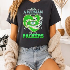 Never Underestimate A Woman Who Understands Football And Loves Green Bay Packers T-Shirt