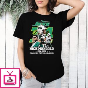 Nick Mangold New York Jets 1984-2025 Thank You For The Memories T-Shirt