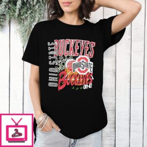 Ohio State Buckeyes Football Oh-I-O Logo Vintage T-Shirt