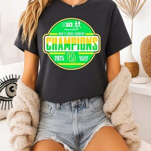 Oregon Ducks 2025 Big Ten Mens Cross Country Champions T-Shirt