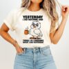 Owl Yesterday I Did Nothing And Today I’m Finishing What I Did Yesterday T-Shirt