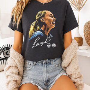 Paige Bueckers Uconn Huskies Portrait Signature T-Shirt