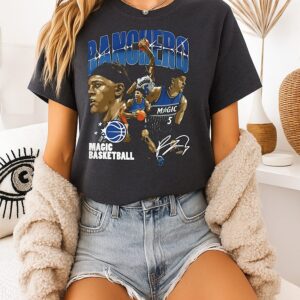 Paolo Banchero Orlando Magic NBA Number 5 Collage Signature T-Shirt