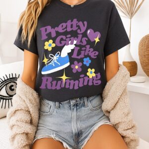 Pretty Girls Like Running Winged Shoes T-Shirt