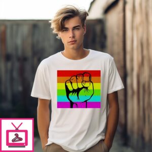 Rainbow Fist Lgbtq Pride Graphic T-Shirt
