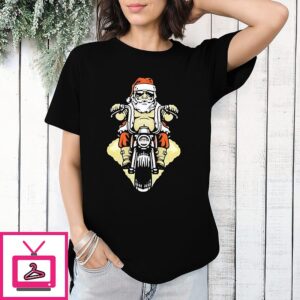 Santa Claus Biker Motorcycle Christmas T-Shirt
