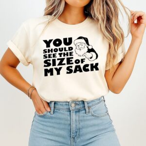 Santa Claus You Should See The Size Of My Sack Christmas T-Shirt