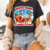 Santa Paws Is Coming To Town Christmas Boston Terrier Dog T-Shirt