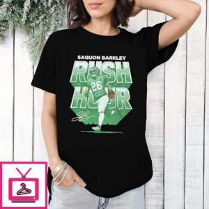 Saquon Barkley Philadelphia Eagles Rush Hour Signature T-Shirt
