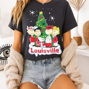 Snoopy And Fiends Louisville Cardinals Christmas T-Shirt