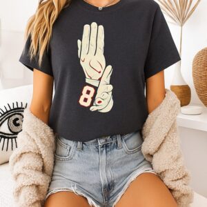 Stefon Diggs New England Patriots Diggs Celebration 8 Hand T-Shirt