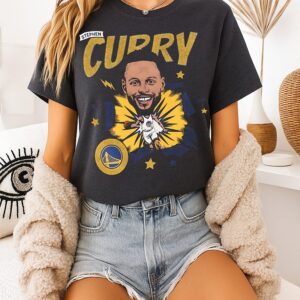 Steph Curry Golden State Warriors NBA Caricature T-Shirt
