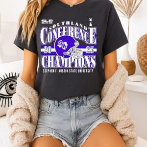 Stephen F. Austin State University 2025 Southland Conference Champions Helmet T-Shirt