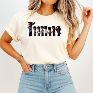 Stranger Things 5 Characters Cartoon T-Shirt