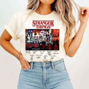 Stranger Things S1 S5 Movie Signature T-Shirt
