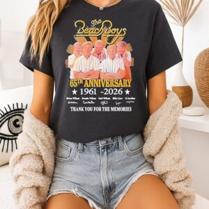The Beach Boys Band 65th Anniversary 1961 2026 Thank You For The Memories T-Shirt
