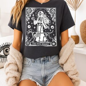 The Dog Mama Skeleton Tarot Card T-Shirt
