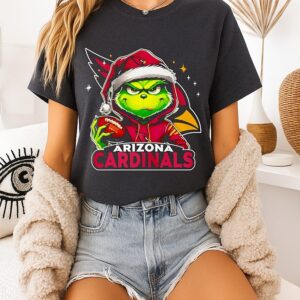 The Grinch Christmas X Arizona Cardinals Football T-Shirt