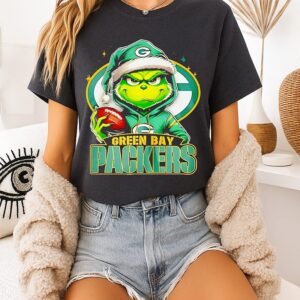 The Grinch Christmas X Green Bay Packers Football T-Shirt