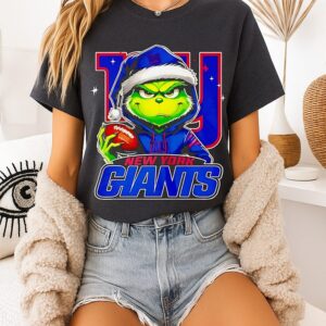 The Grinch Christmas X New York Giants Football T-Shirt