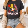 The Simpsons Bart X Houston Rockets NBA 2025 Cartoon T-Shirt