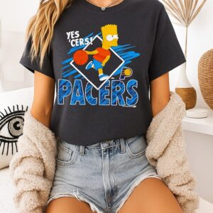 The Simpsons Bart X Indiana Pacers NBA 2025 Cartoon T-Shirt