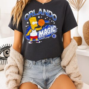 The Simpsons Bart X Orlando Magic NBA 2025 Cartoon T-Shirt