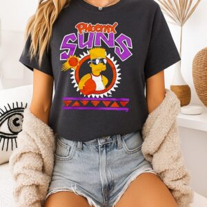 The Simpsons Bart X Phoenix Suns NBA 2025 Cartoon T-Shirt