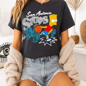 The Simpsons Bart X San Antonio Spurs NBA 2025 Cartoon T-Shirt