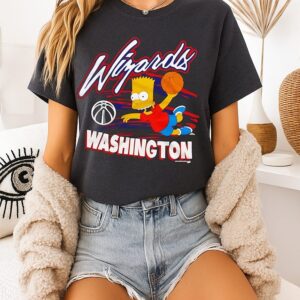 The Simpsons Bart X Washington Wizards NBA 2025 Cartoon T-Shirt