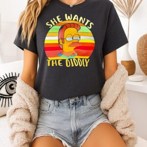 The Simpsons Ned Flanders She Wants The Diddly T-Shirt