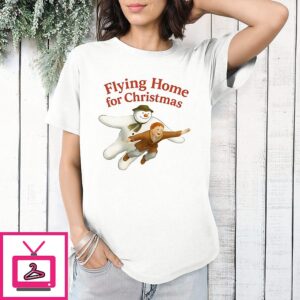 The Snowman Flying Home For Christmas T-Shirt
