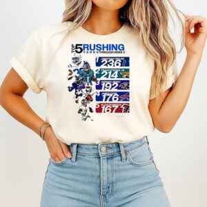 Top 5 Rushing Yards Throught NFL Week 2 T-Shirt