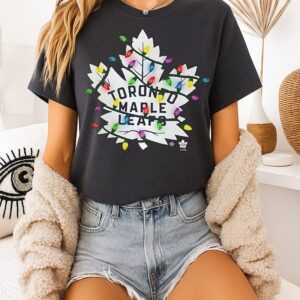 Toronto Maple Leafs Logo Holiday Merry Christmas Lights T-Shirt